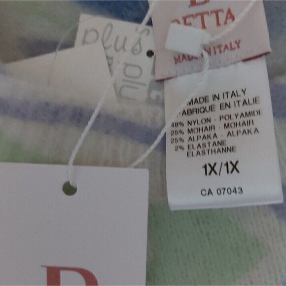 BETTA Dopamine Dressing Sweater 1X Pastel Zebra Print Mohair Blend - Picture 5 of 8